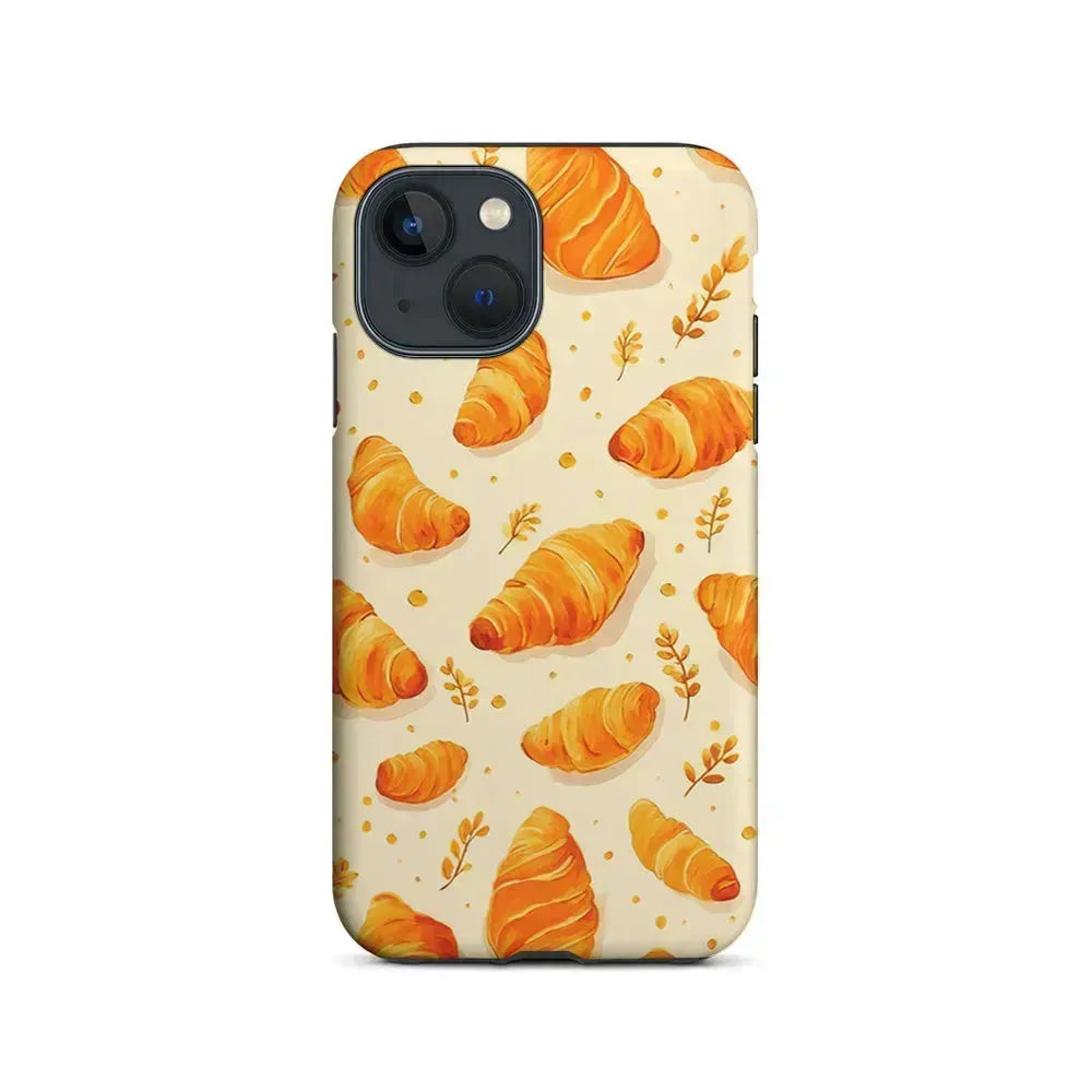 Croissant Dessert Pattern iPhone 13 Mini Case-2 in 1 Tough Case-Xtracase