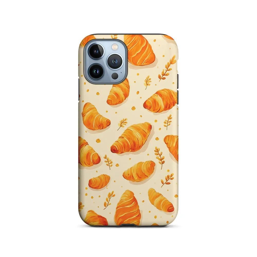 Croissant Dessert Pattern iPhone 13 Pro Case-2 in 1 Tough Case-Xtracase