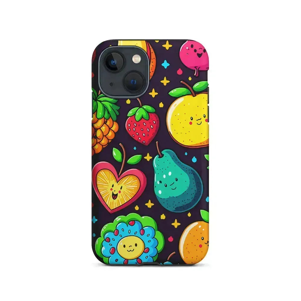 Cute Colorful Fruit Cartoon iPhone 13 Mini Case-2 in 1 Tough Case-Xtracase