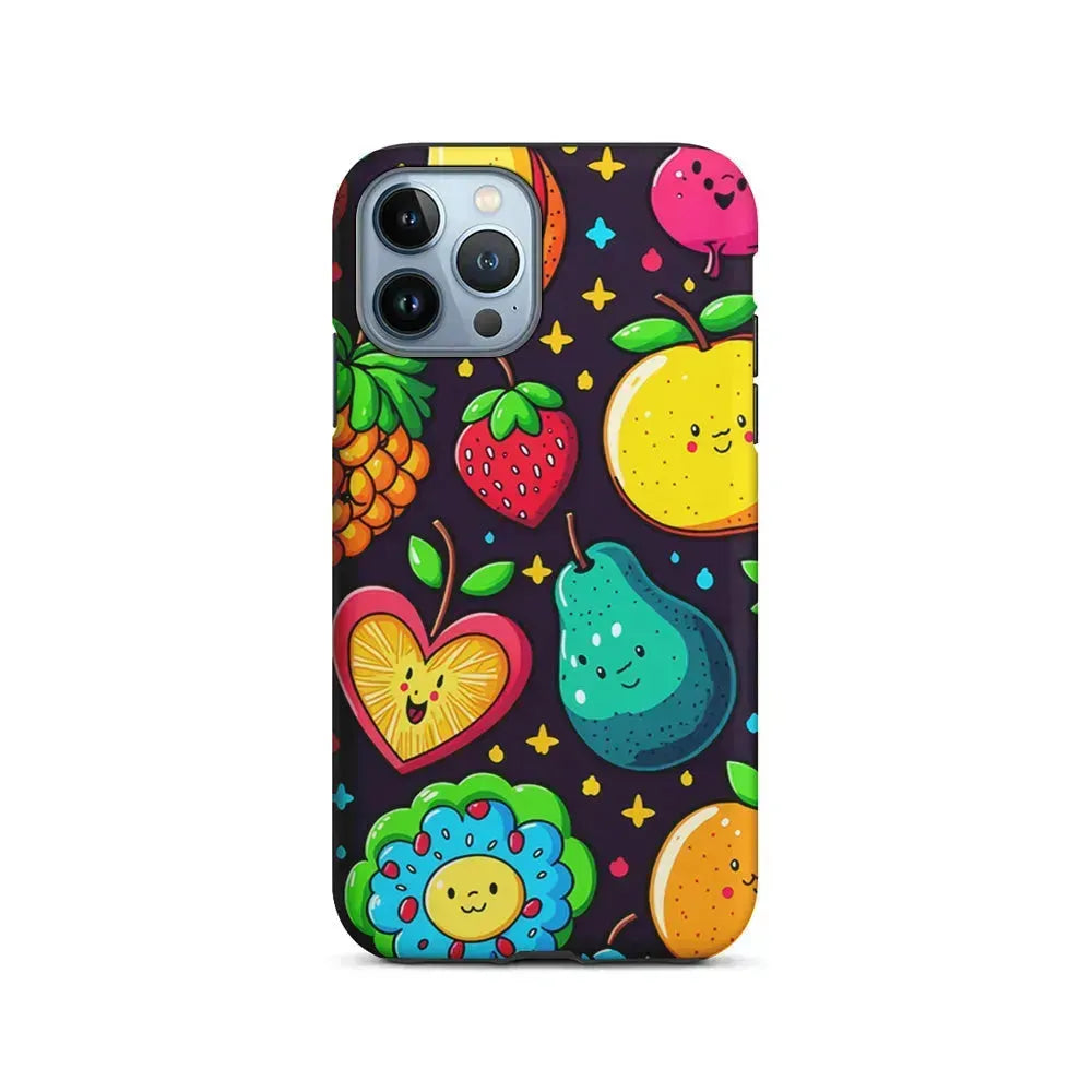Cute Colorful Fruit Cartoon iPhone 15 Pro Max Case-2 in 1 Tough Case-Xtracase
