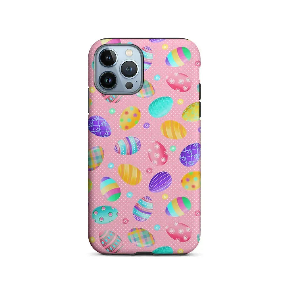 Cute Easter Pastel Eggs iPhone 15 Pro Max Case-2 in 1 Tough Case-Xtracase