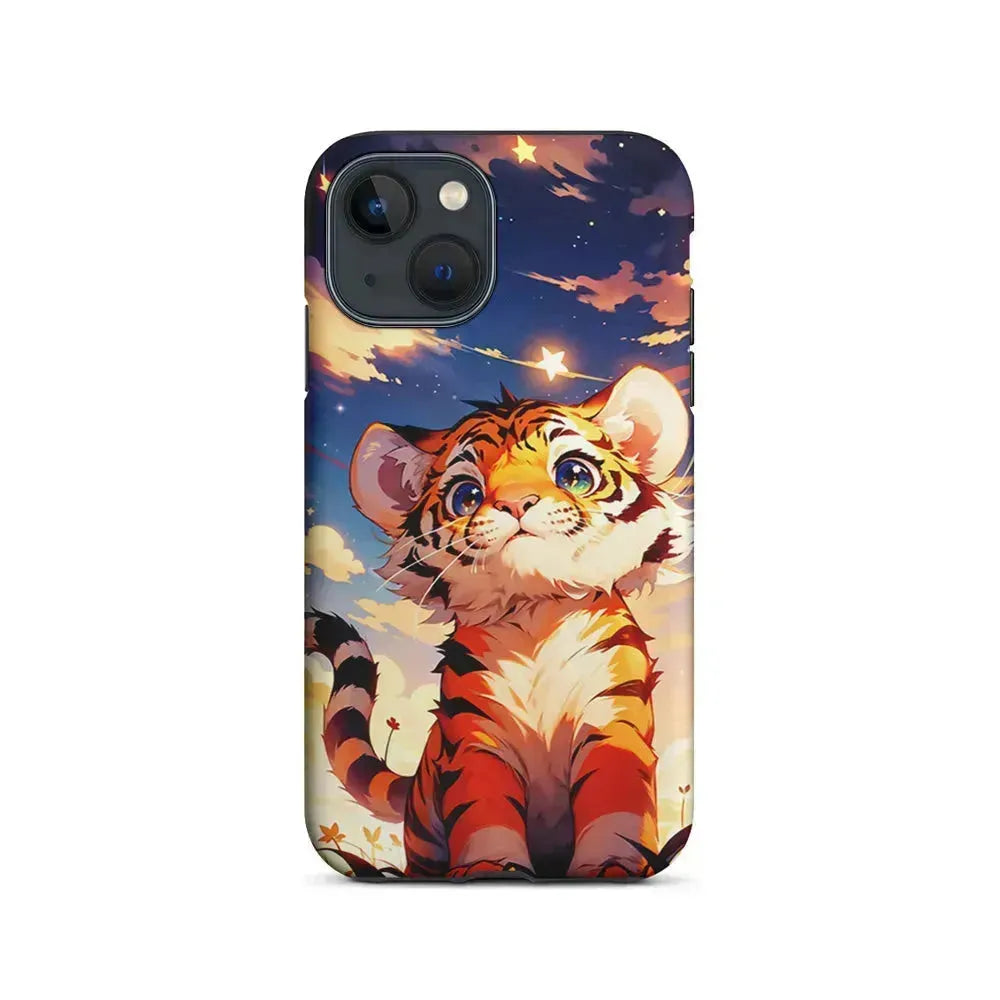 Cute Little Tiger in The Forest iPhone 13 Mini Case-2 in 1 Tough Case-Xtracase