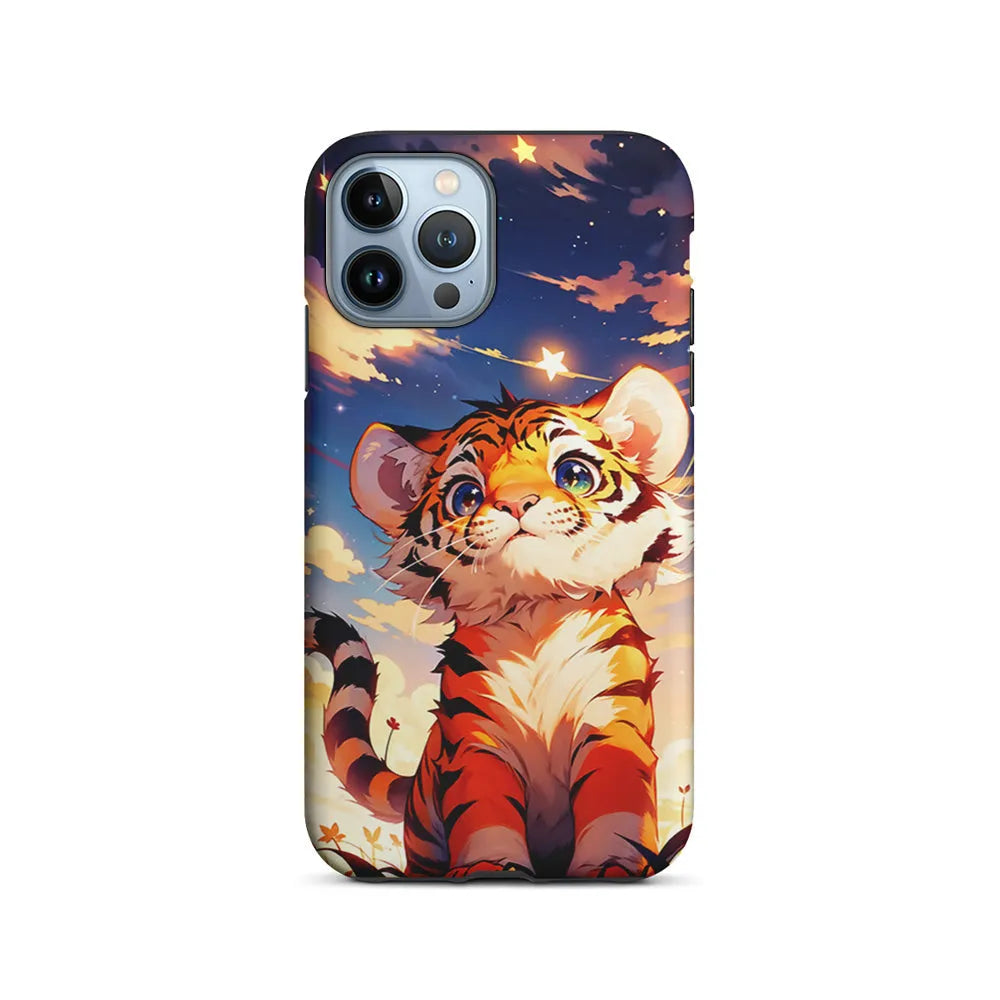Cute Little Tiger in The Forest iPhone 13 Pro Max Case-2 in 1 Tough Case-Xtracase