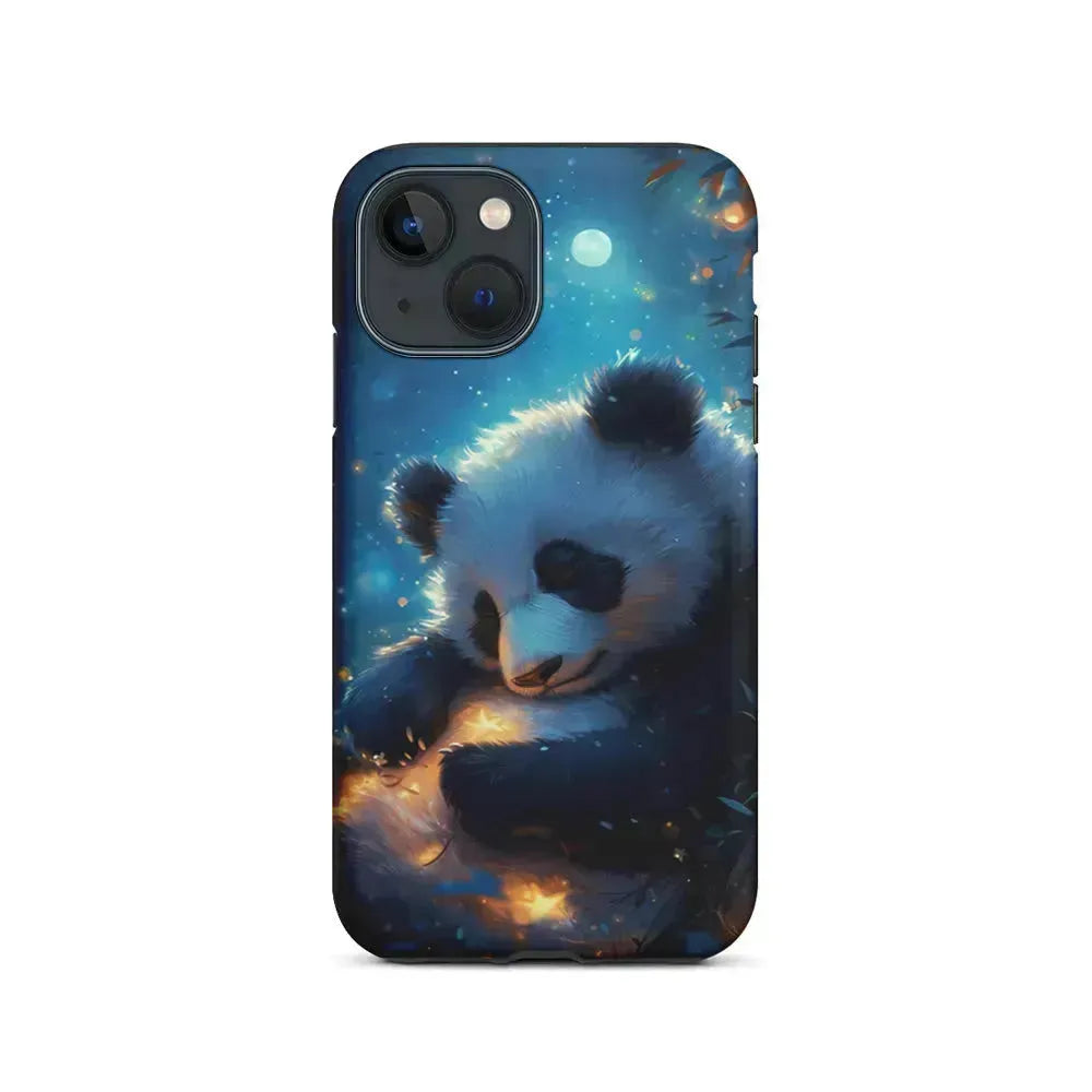 Cute Panda is Sleeping iPhone 13 Mini Case-2 in 1 Tough Case-Xtracase