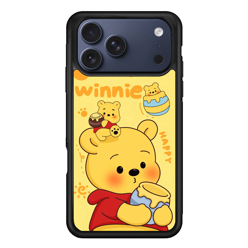 Cute Winnie The Pooh Happy iPhone 17 Pro Max Case - Xtracase