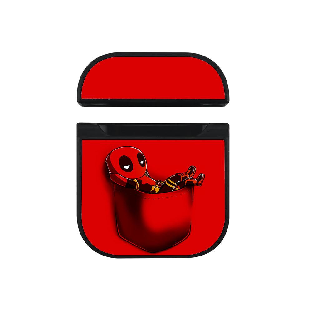 Deadpool in Red Pocket Hard Plastic Case Cover For Apple Airpods-Xtracase