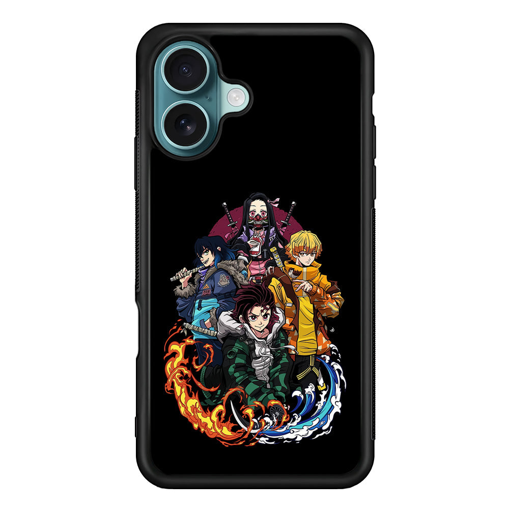 Demon Slayer Hoodie Style iPhone 16 Plus Case - Xtracase