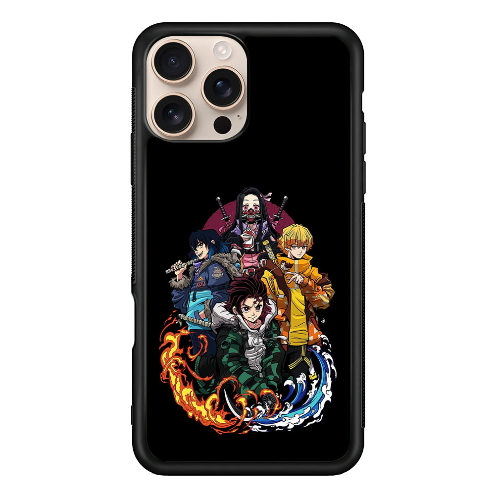 Demon Slayer Hoodie Style iPhone 16 Pro Case - iPhone 16 Pro