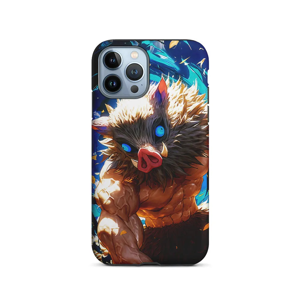Demon Slayer Inosuke Wild Boar Mask iPhone 13 Pro Case-2 in 1 Tough Case-Xtracase
