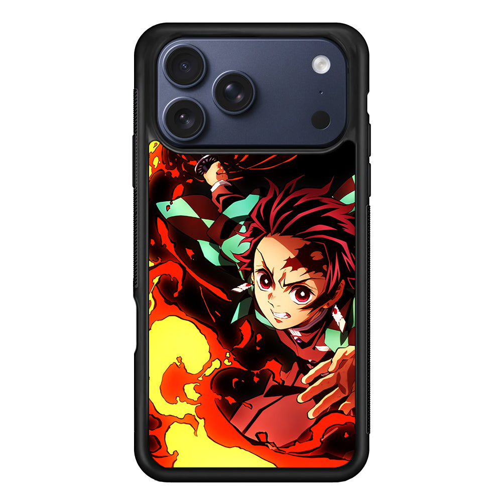 Demon Slayer Tanjiro Battle Mode iPhone 17 Pro Case - Xtracase