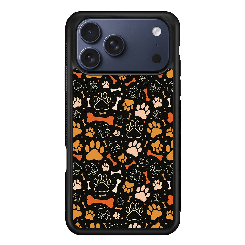 Dog Footprints and Bones iPhone 17 Pro Case - Xtracase