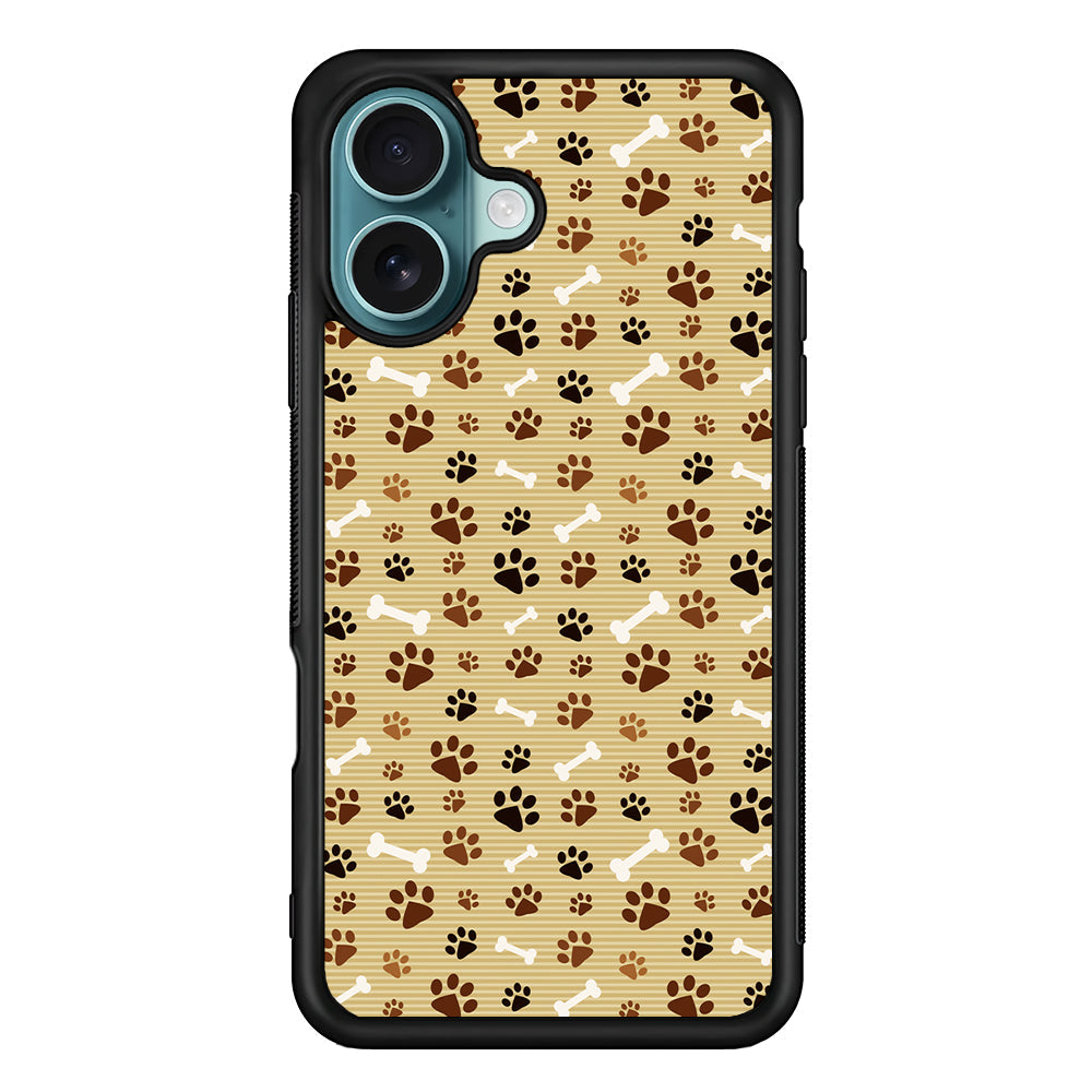 Dog Paw Print and Bones iPhone 16 Plus Case - Xtracase