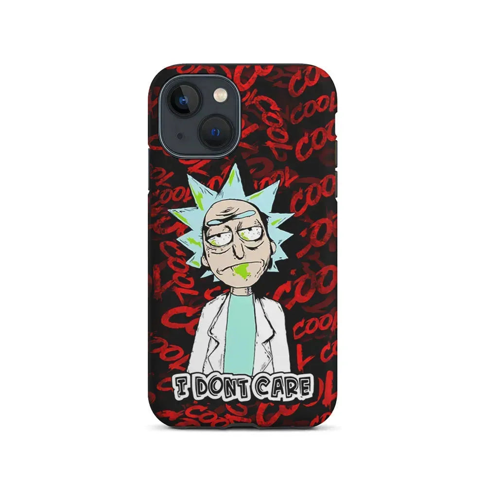 Dr Rick I Don't Care iPhone 13 Mini Case-2 in 1 Tough Case-Xtracase