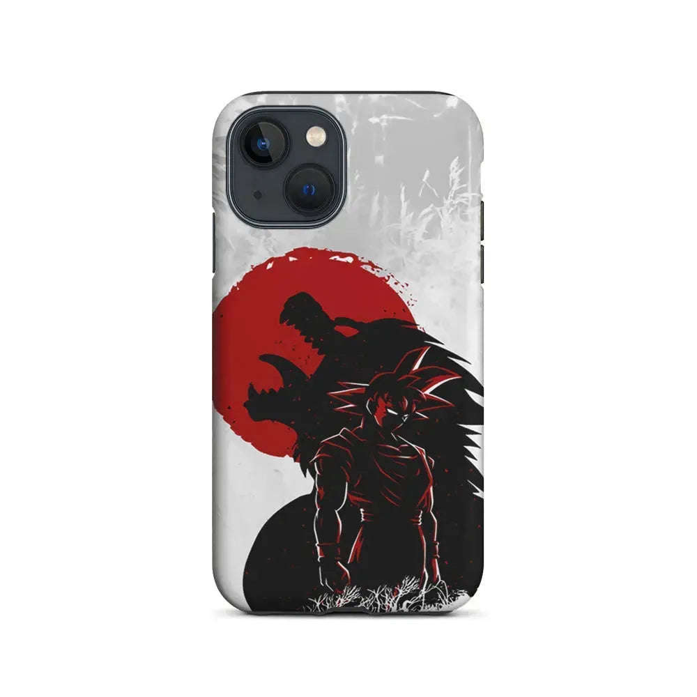 Dragon Ball Goku Red Moon iPhone 13 Mini Case-2 in 1 Tough Case-Xtracase