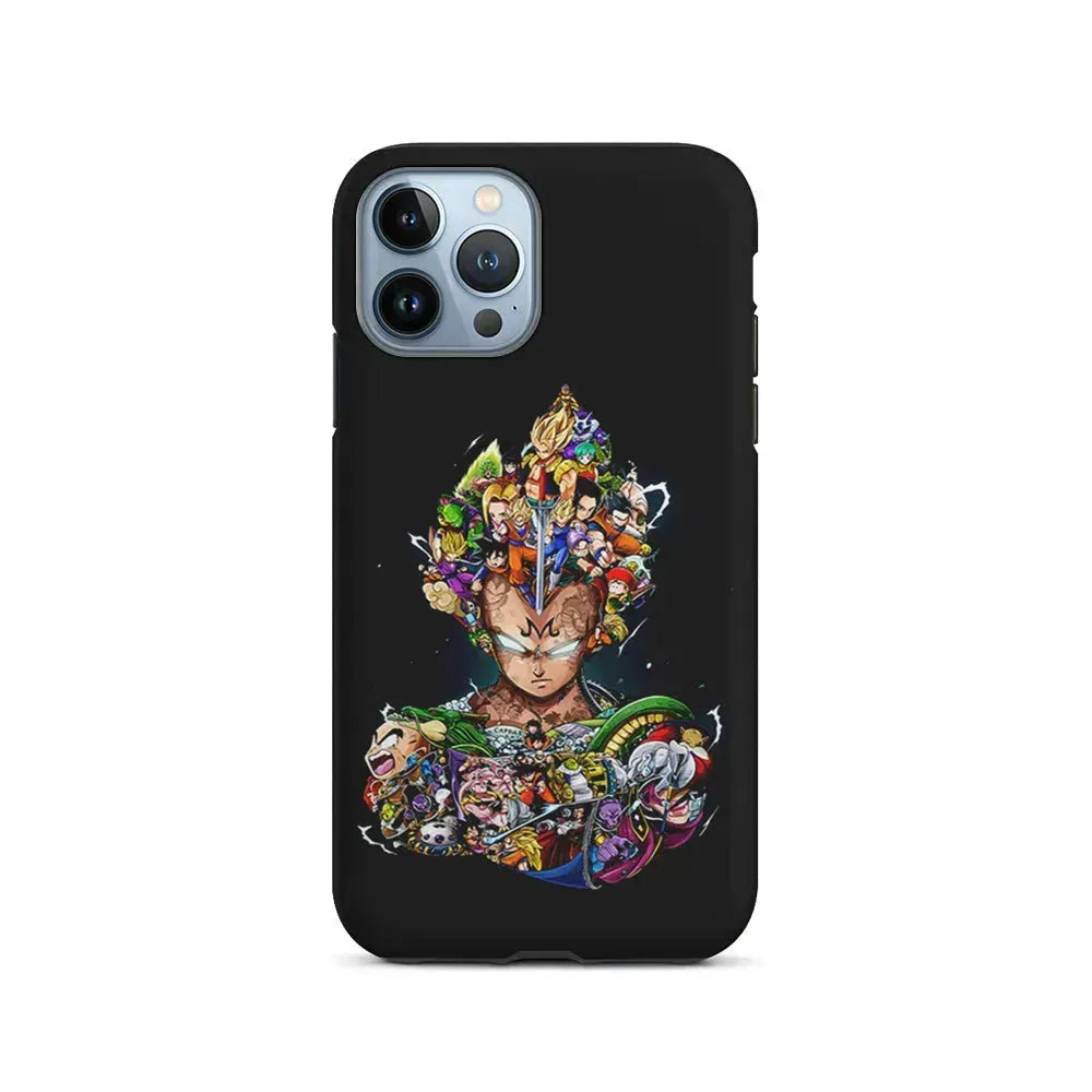 Dragon Ball Vegeta and Friends iPhone 15 Pro Max Case-2 in 1 Tough Case-Xtracase
