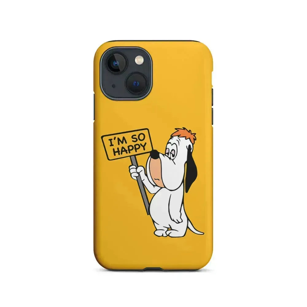 Droopy Dog I'm So Happy iPhone 13 Mini Case-2 in 1 Tough Case-Xtracase