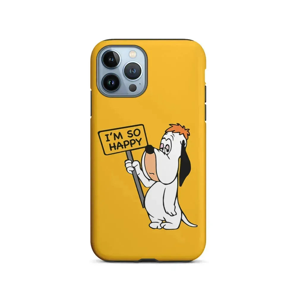 Droopy Dog I'm So Happy iPhone 15 Pro Max Case-2 in 1 Tough Case-Xtracase