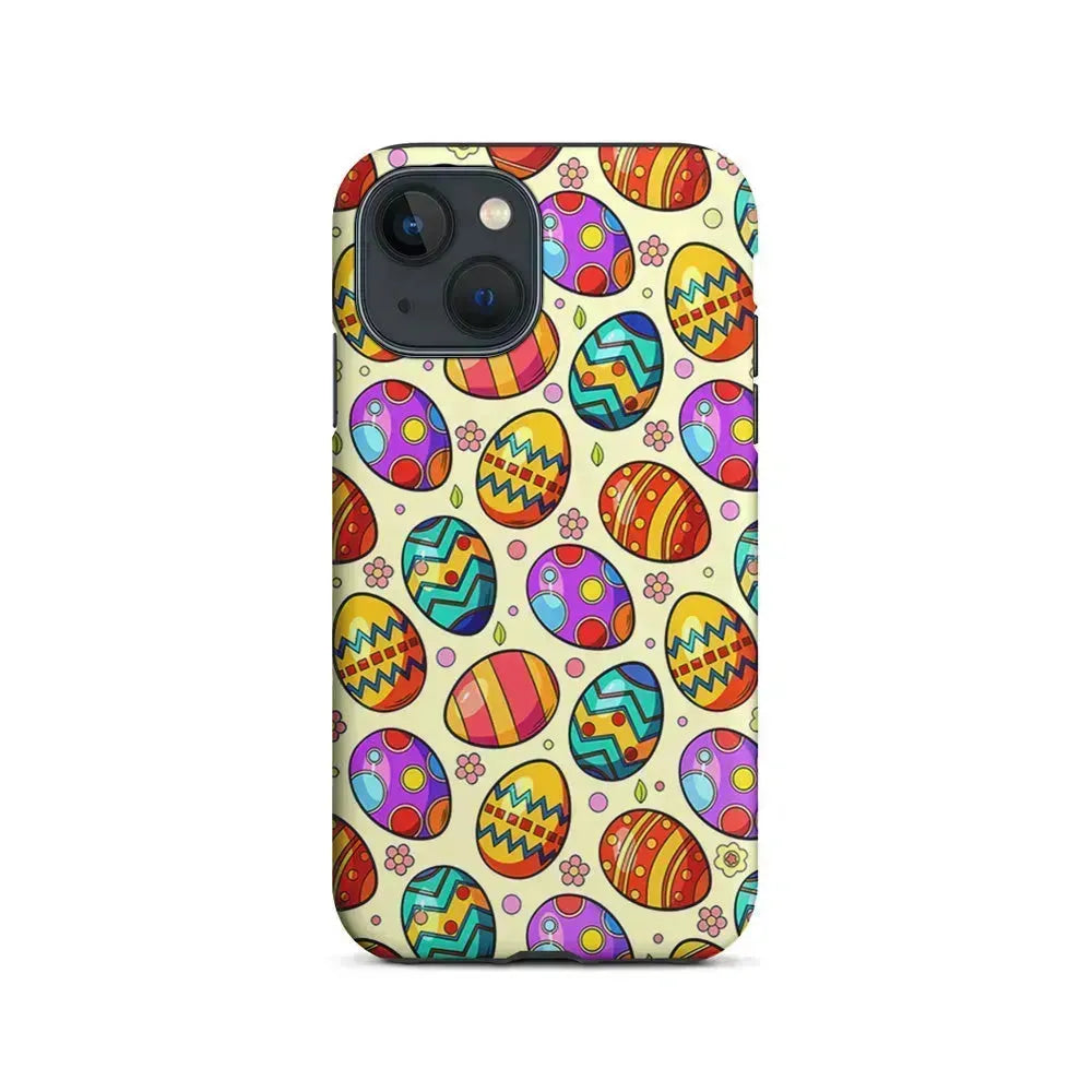 Easter Eggs Colorful Pattern iPhone 13 Mini Case-2 in 1 Tough Case-Xtracase