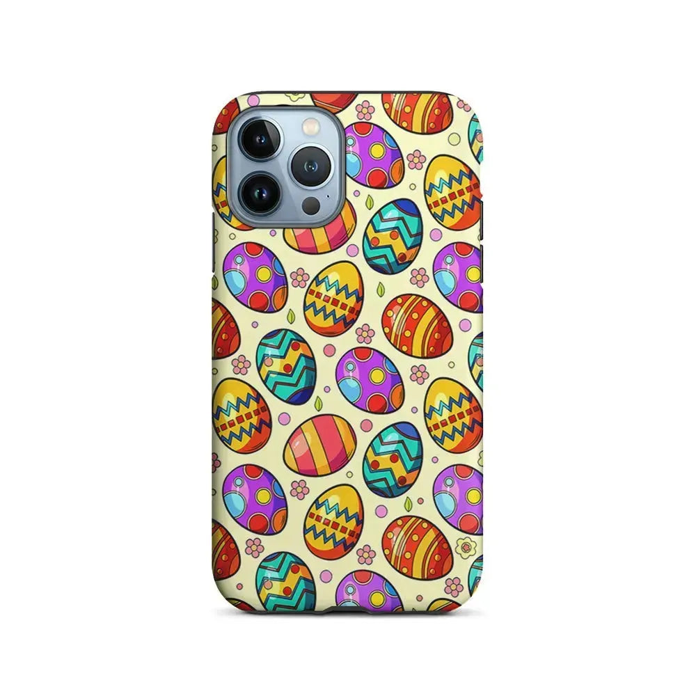 Easter Eggs Colorful Pattern iPhone 15 Pro Max Case-2 in 1 Tough Case-Xtracase