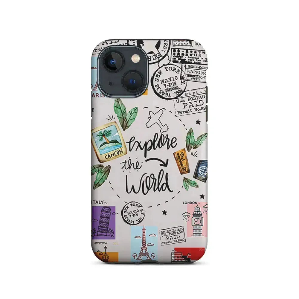 Explore The World Travel iPhone 13 Mini Case-2 in 1 Tough Case-Xtracase