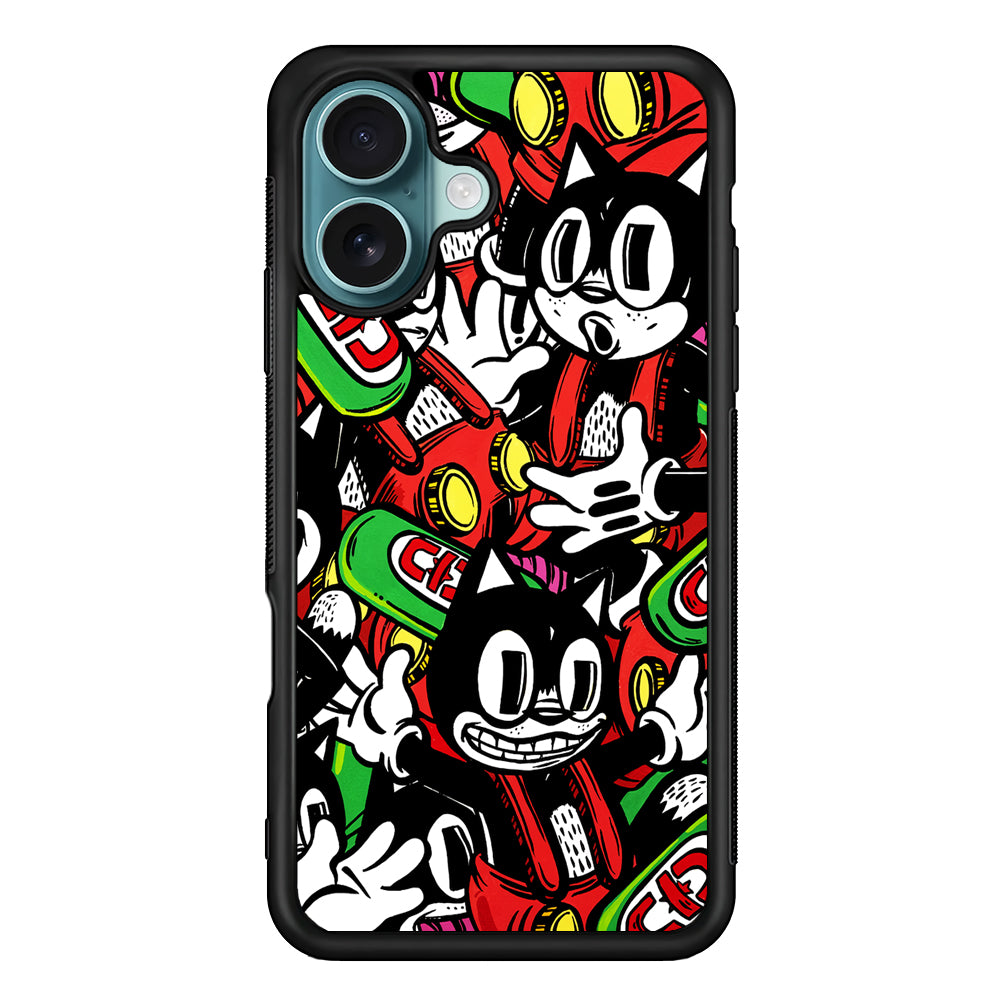 Felix The Cat Club Party iPhone 16 Case - Xtracase