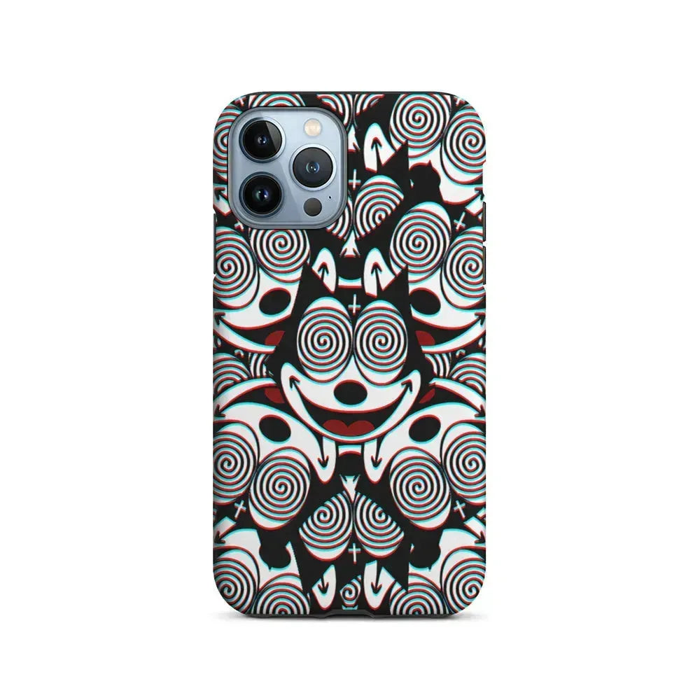 Felix The Cat Hypnotic iPhone 15 Pro Max Case-2 in 1 Tough Case-Xtracase