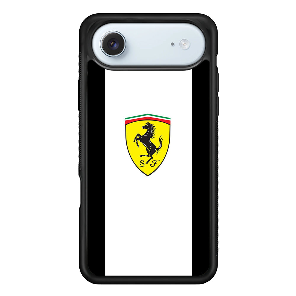 Ferrari White Stripe Emblem iPhone 17 Air Case - Xtracase