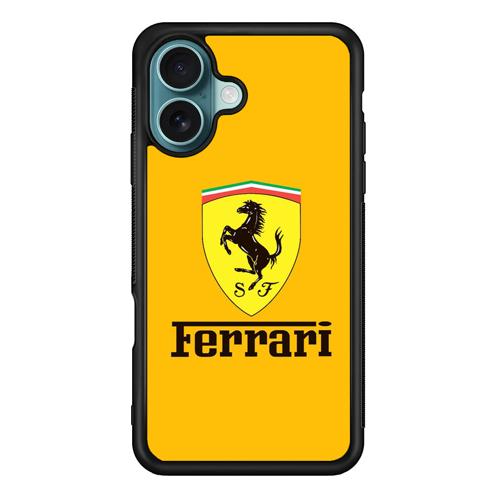 Ferrari Yellow Backdrop iPhone 16 Plus Case - Xtracase