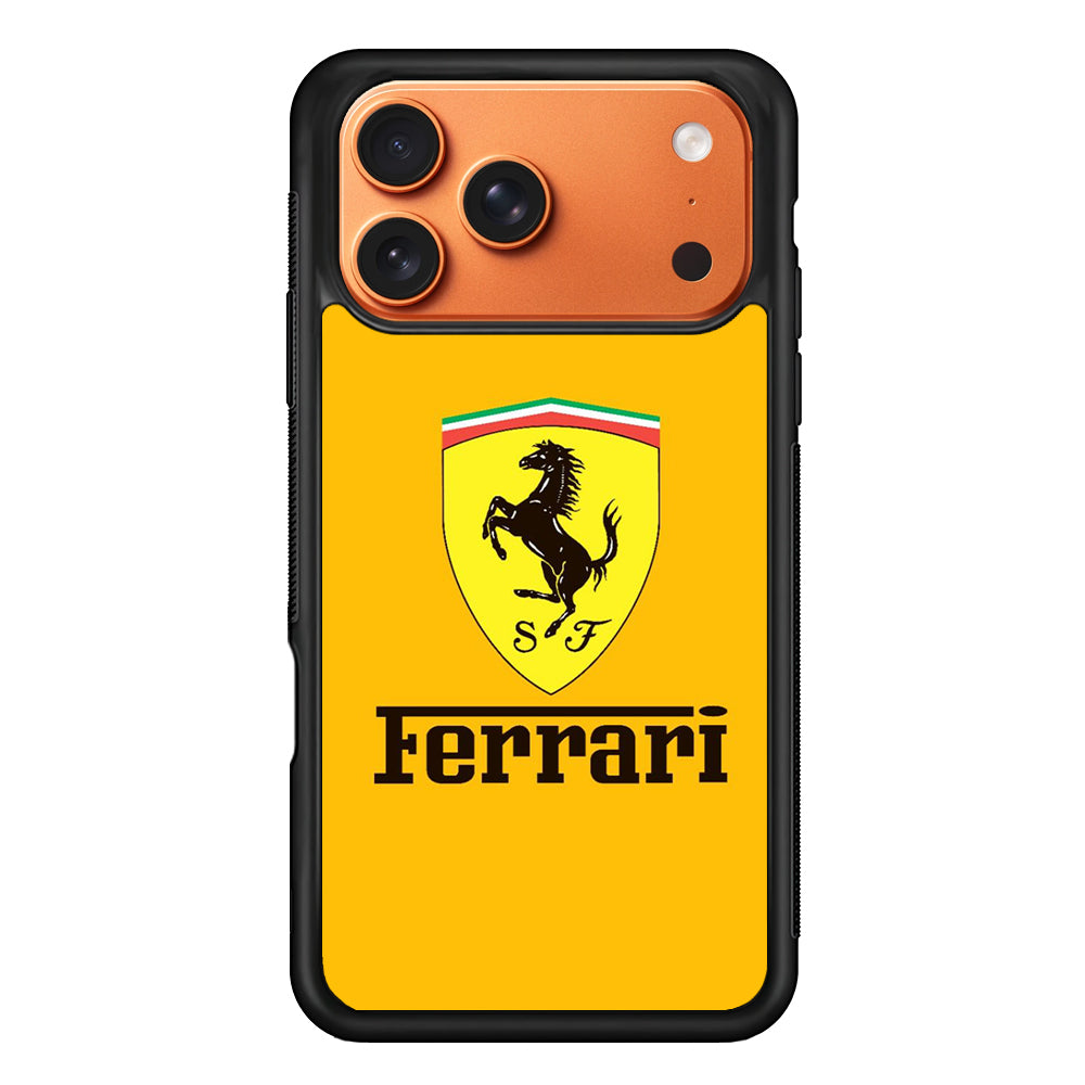 Ferrari Yellow Backdrop iPhone 17 Pro Max Case