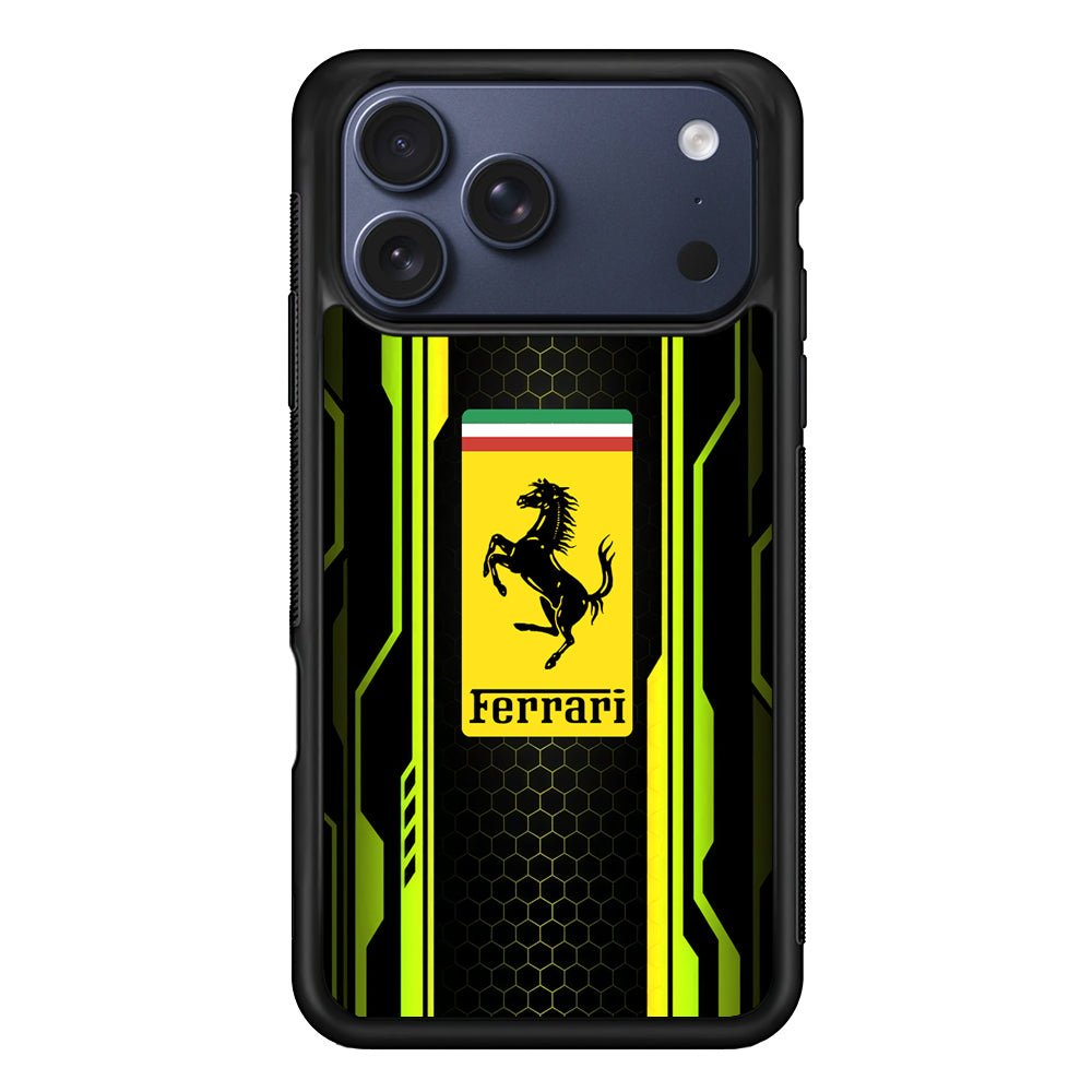 Ferrari Yellow System Line iPhone 17 Pro Case - Xtracase