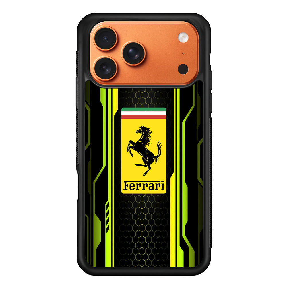 Ferrari Yellow System Line iPhone 17 Pro Max Case