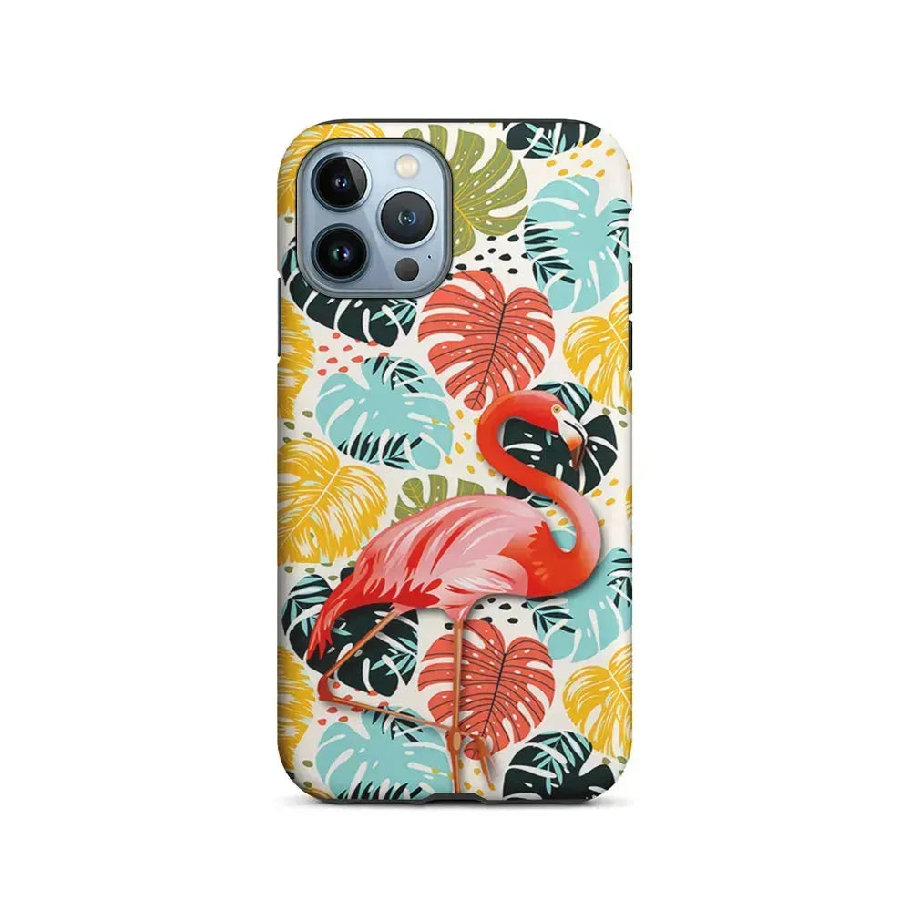 Flamingo Stand in Beauty iPhone 15 Pro Max Case-2 in 1 Tough Case-Xtracase