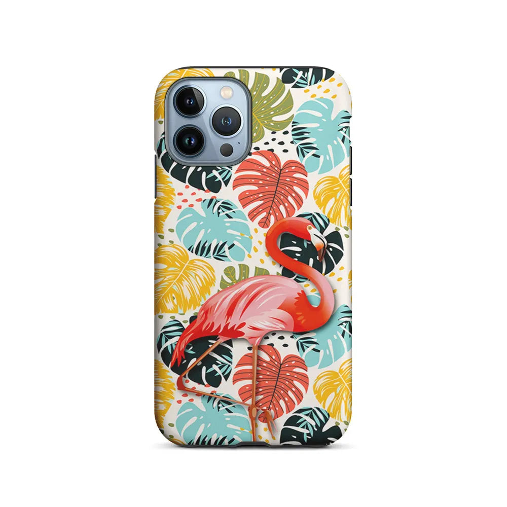 Flamingo Stand in Beauty iPhone 13 Pro Case-2 in 1 Tough Case-Xtracase