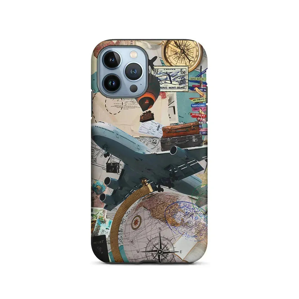 Flight Travel Vacation iPhone 15 Pro Max Case-2 in 1 Tough Case-Xtracase