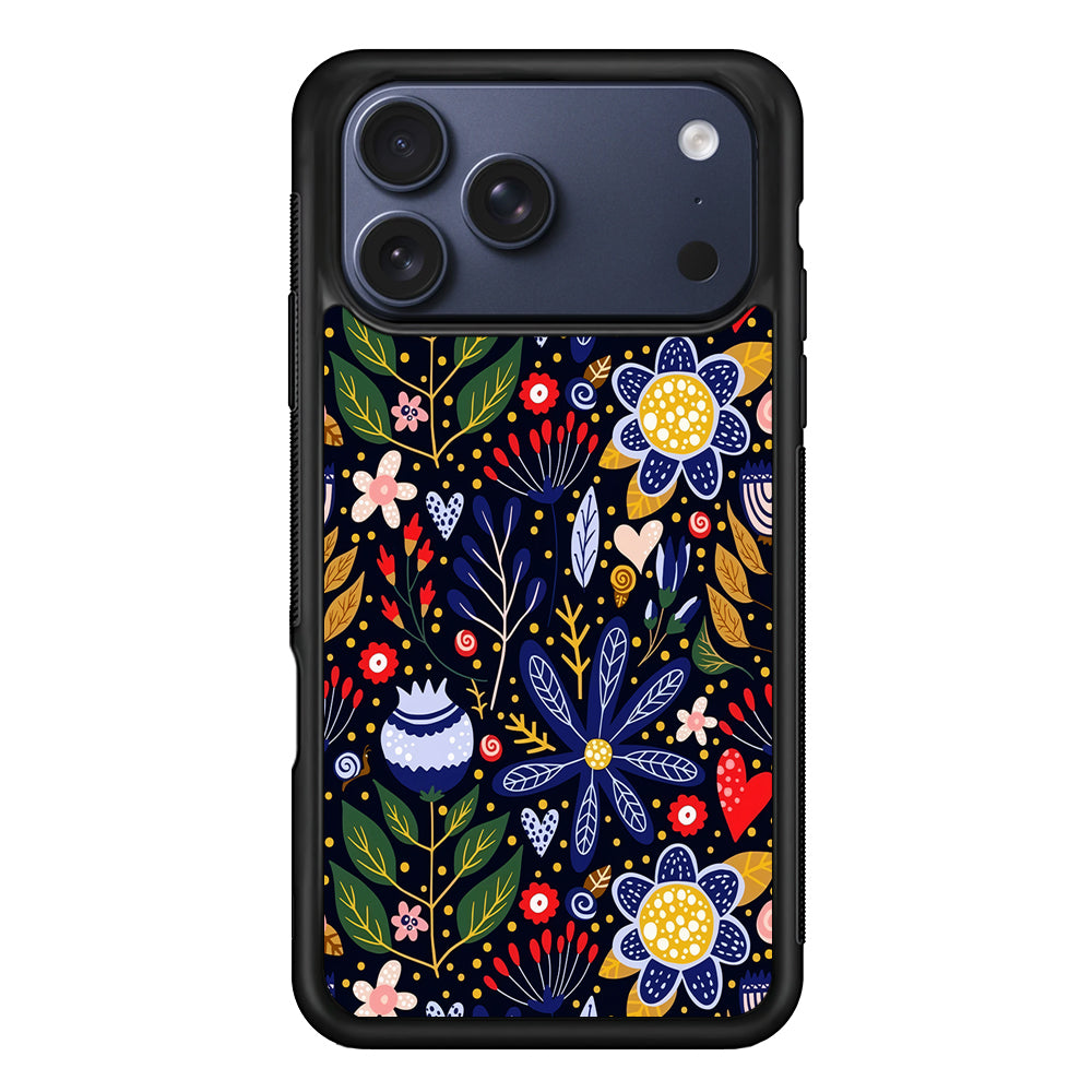 Flowers on a Dark Aesthetic iPhone 17 Pro Case - Xtracase