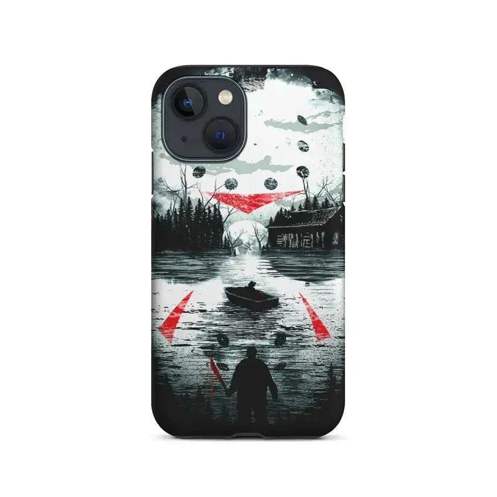 Friday the 13th Silhouette Mask iPhone 13 Mini Case-2 in 1 Tough Case-Xtracase