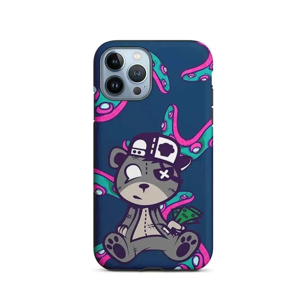 Gangsta Bear Need The Money iPhone 15 Pro Max Case-2 in 1 Tough Case-Xtracase