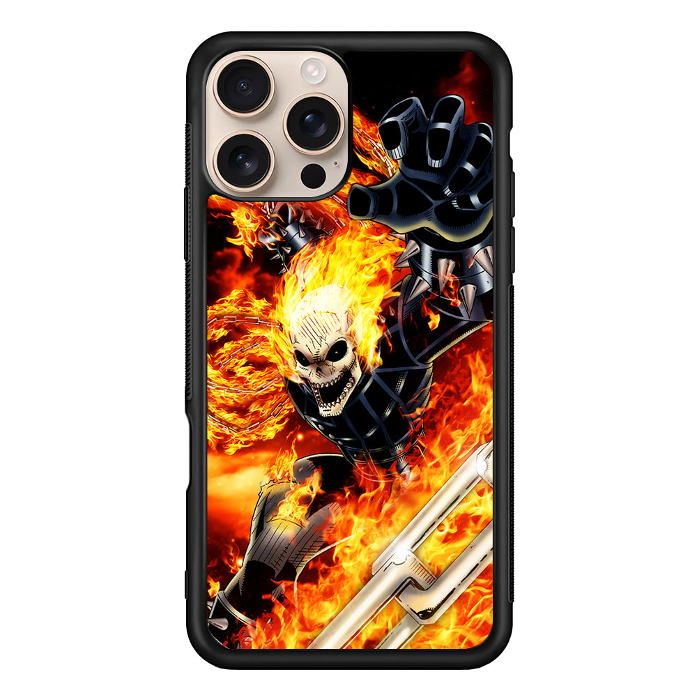 Ghost Rider on Fire iPhone 16 Pro Case - iPhone 16 Pro