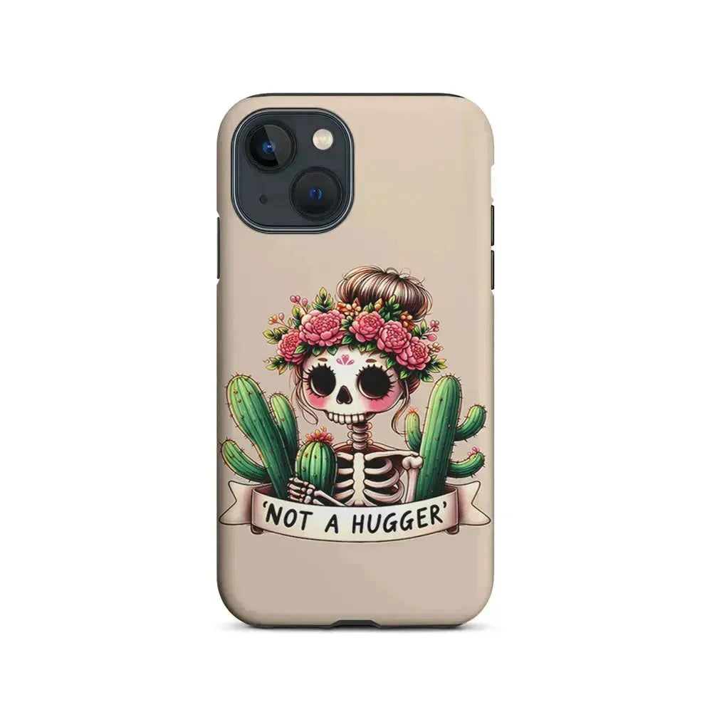 Girly Not A Hugger iPhone 13 Mini Case-2 in 1 Tough Case-Xtracase