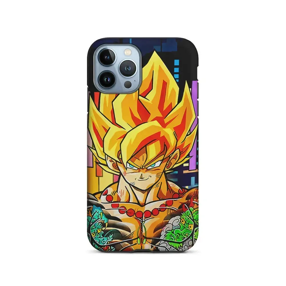 Goku Dragon Ball Z Yakuza iPhone 15 Pro Max Case-2 in 1 Tough Case-Xtracase