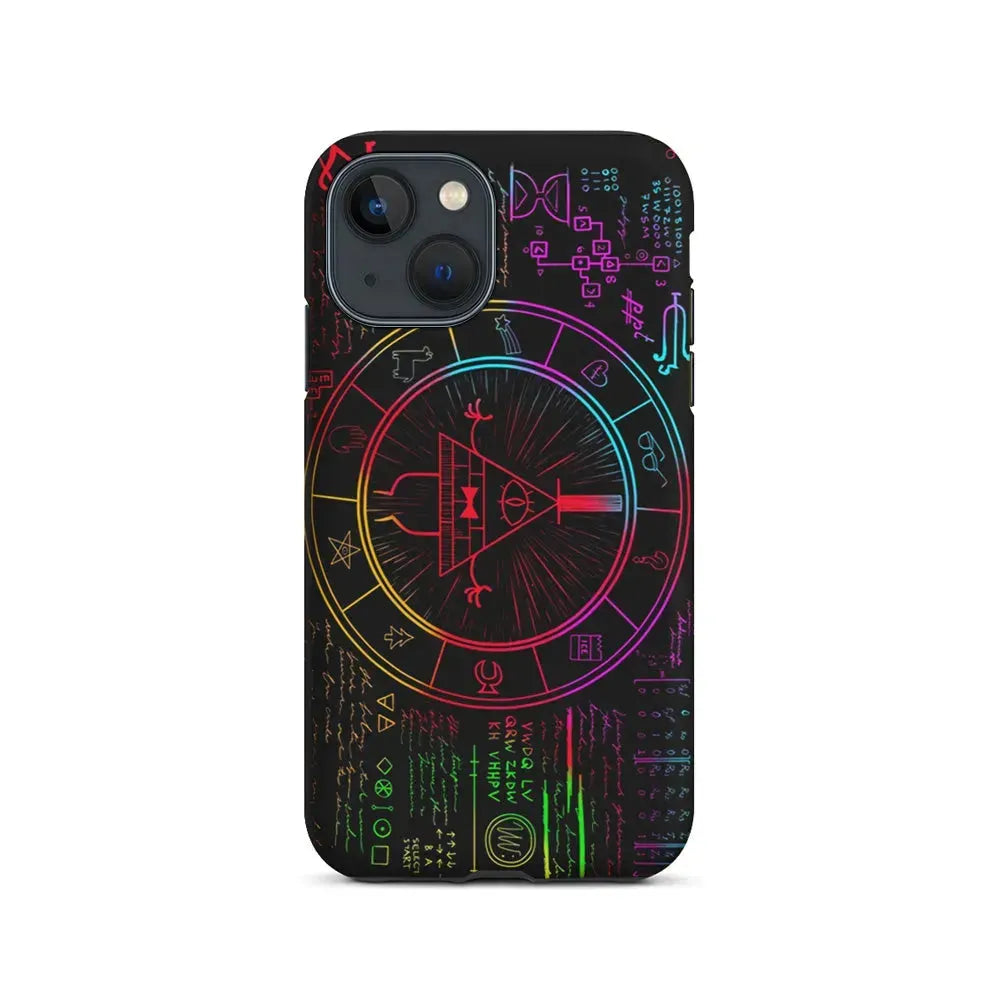 Gravity Falls Bill Cipher Colorful iPhone 13 Mini Case-2 in 1 Tough Case-Xtracase
