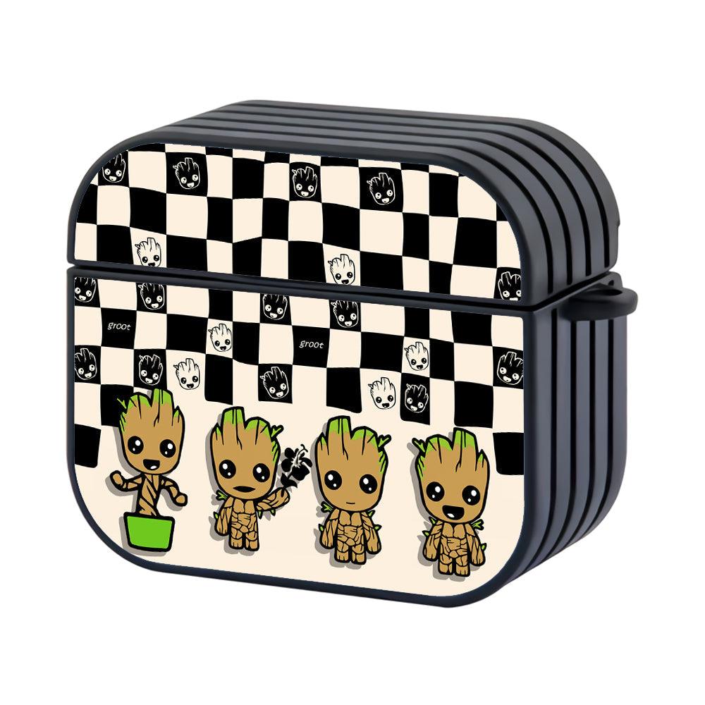 Groot Being Cute Hard Plastic Case Cover For Apple Airpods 3-Xtracase