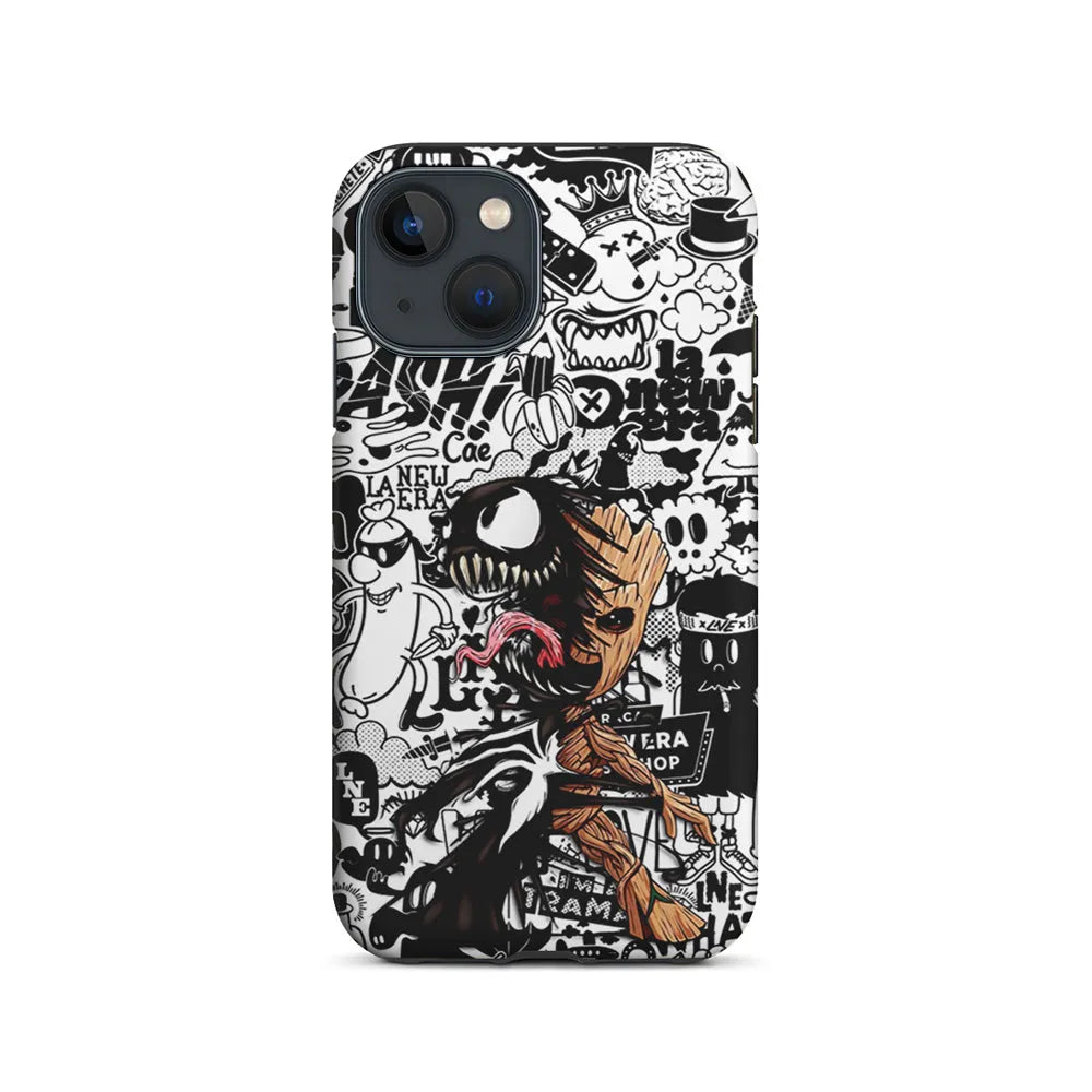 Groot x Venom Fusion Mode iPhone 15 Plus Case-2 in 1 Tough Case-Xtracase