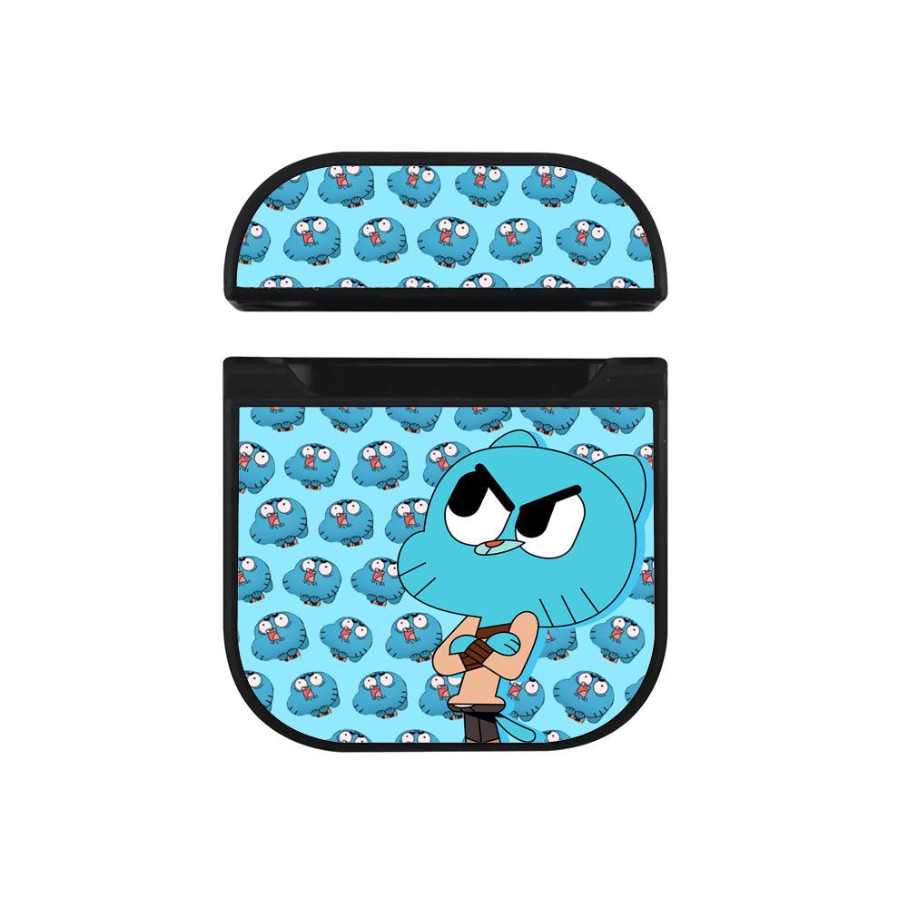 Gumball Dont Look at My Work Hard Plastic Case Cover For Apple Airpods-Xtracase