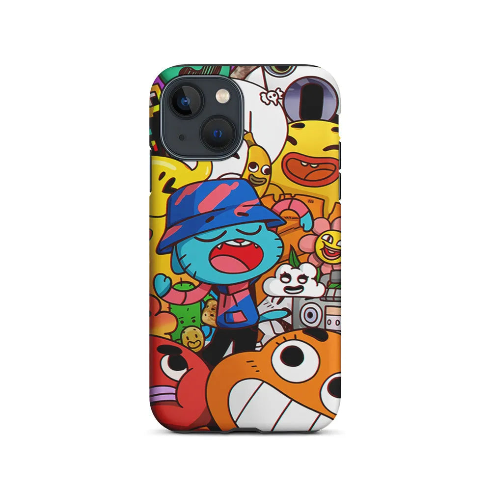 Gumball and Friends Doodle iPhone 14 Plus Case-2 in 1 Tough Case-Xtracase