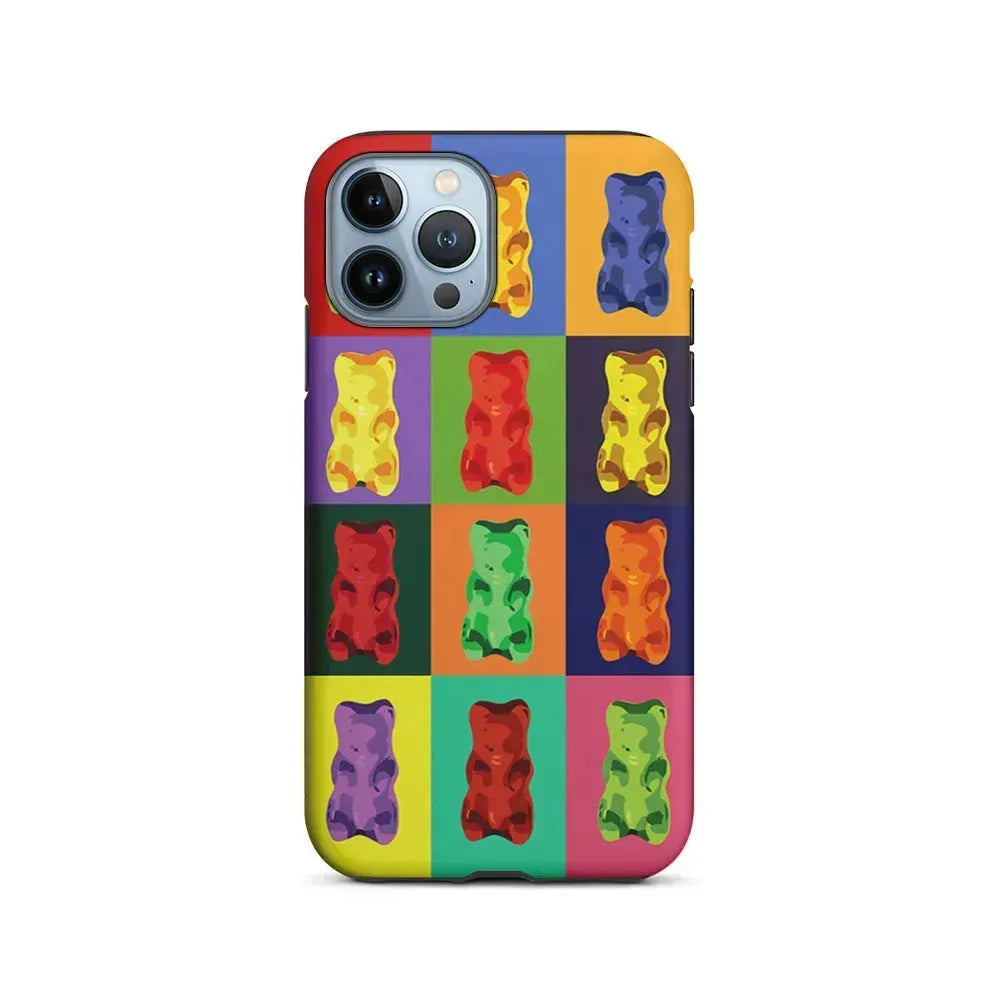 Gummy Bear Pop Art iPhone 15 Pro Max Case-2 in 1 Tough Case-Xtracase