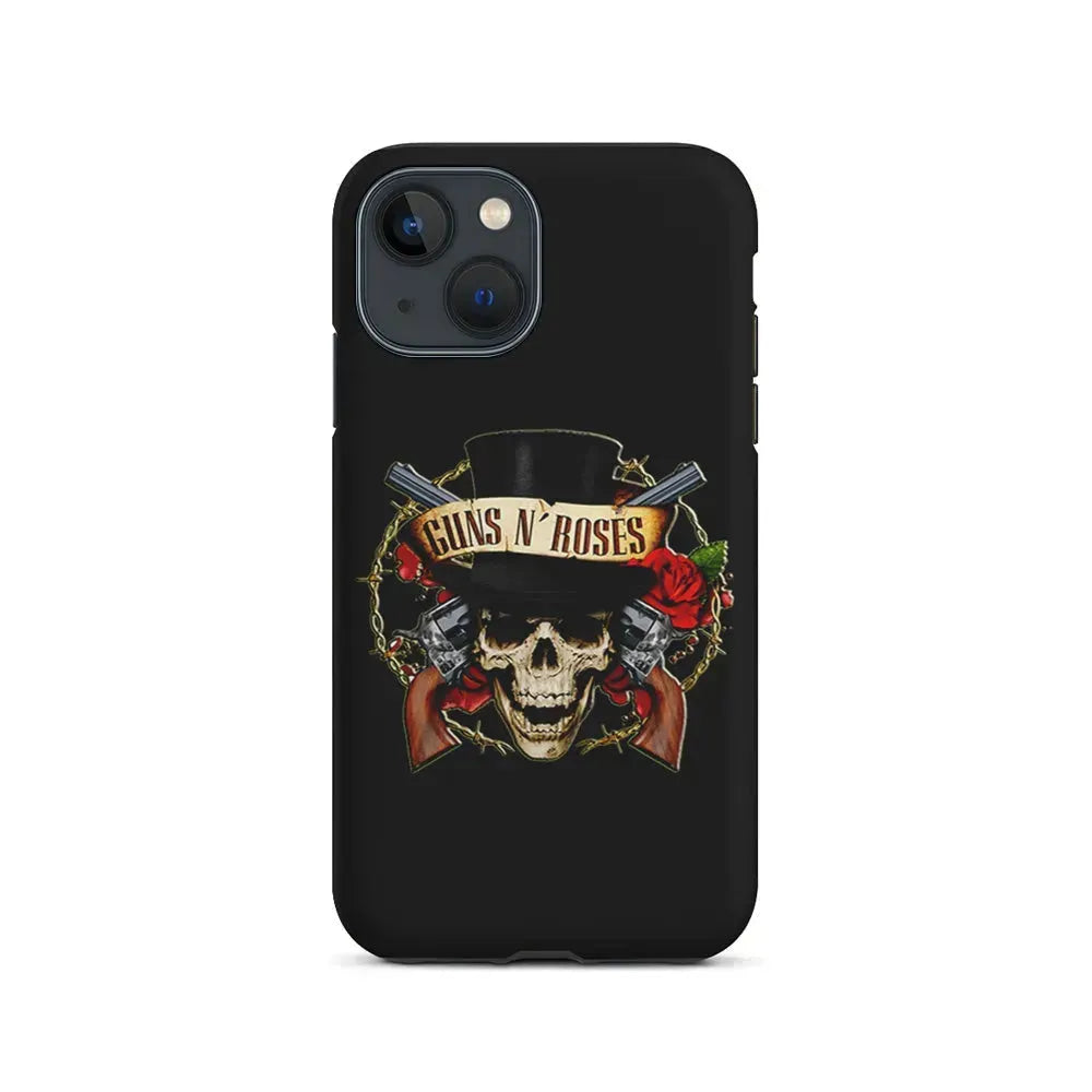 Guns N Roses Rock Skull iPhone 13 Mini Case-2 in 1 Tough Case-Xtracase