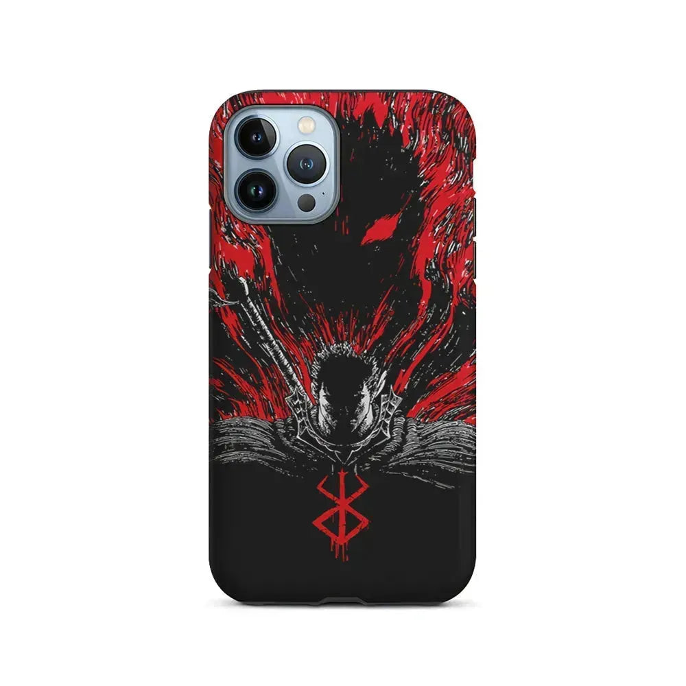 Guts Berserk The Black Swordsman iPhone 15 Pro Max Case-2 in 1 Tough Case-Xtracase