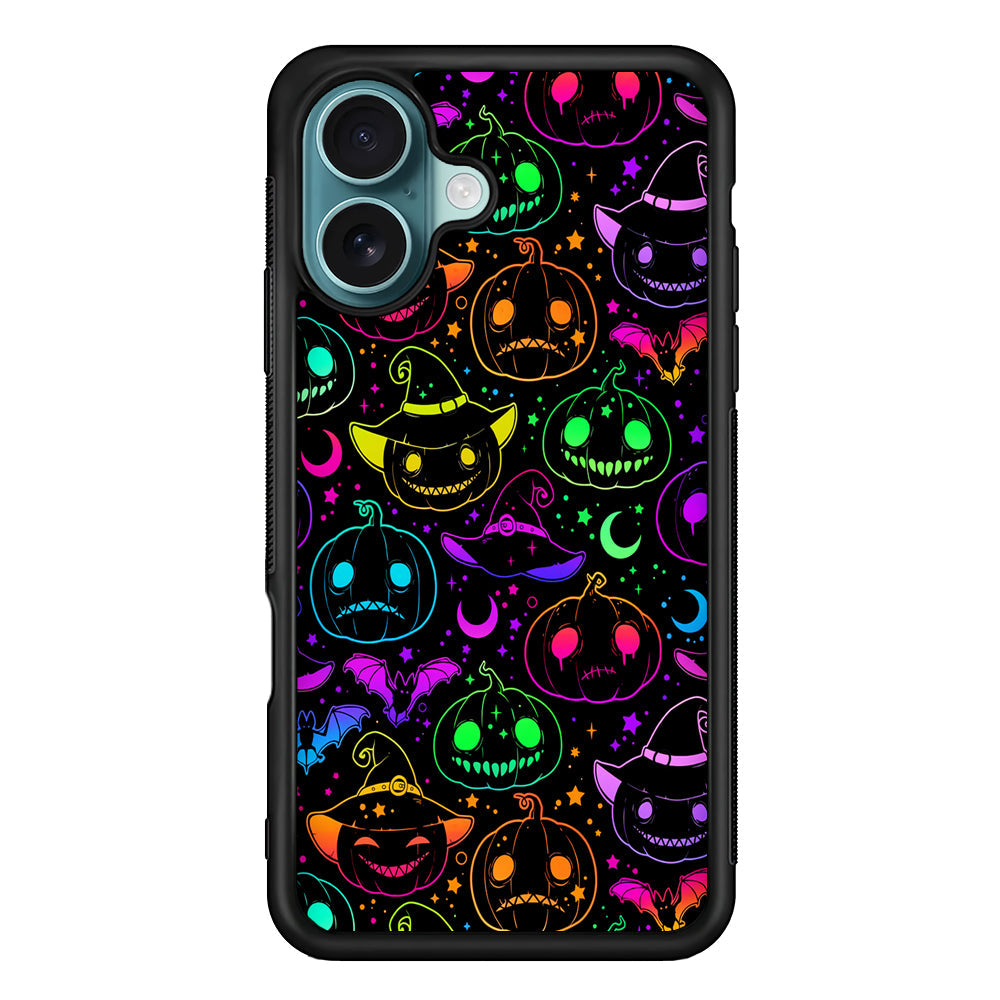 Halloween Pumpkins and Flying Bats iPhone 16 Plus Case - Xtracase