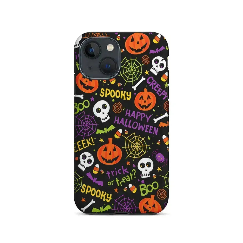 Happy Halloween Spooky iPhone 13 Mini Case-2 in 1 Tough Case-Xtracase